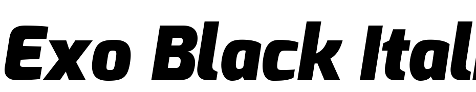 Exo Black Italic cкачати шрифт безкоштовно